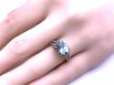 9ct Blue Topaz and Diamond Ring