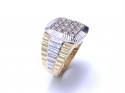 9ct Yellow And White Gold Diamond Ring 1.00ct