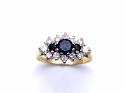 18ct Sapphire & Diamond Cluster Ring