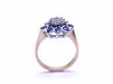 9ct Blue & White CZ Cluster Ring