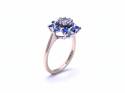 9ct Blue & White CZ Cluster Ring