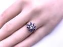 9ct Blue & White CZ Cluster Ring