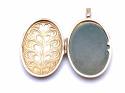 9ct Yellow Gold Oval Patterned Locket