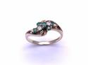 9ct Emerald & Diamond Cluster Ring