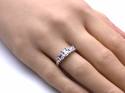 9ct White Gold CZ 5 Stone Ring