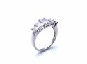 9ct White Gold CZ 5 Stone Ring