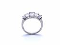 9ct White Gold CZ 5 Stone Ring