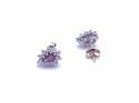 9ct Ruby & Diamond Cluster Earrings