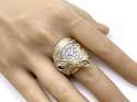 9ct Yellow Gold CZ Saddle Ring