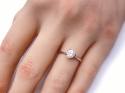 18ct White Gold Diamond Solitaire Ring