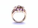9ct Yellow Gold Fancy Ruby Ring