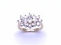 9ct Yellow Gold CZ Cluster Ring