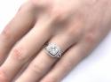 9ct White Gold Diamond Cluster Ring 0.83ct