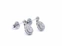 18ct Pear Shaped Diamond Clusters Earrings 0.35ct