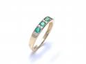 9ct Yellow Gold Emerald & Diamond Eternity Ring