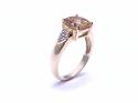 9ct Yellow Gold Topaz & Diamond Ring