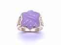 14ct Yellow Gold Purple Jade Ring