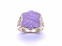 14ct Yellow Gold Purple Jade Ring