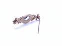 9ct Yellow Gold Blue Topaz Brooch