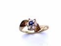 9ct Blue & White CZ Cluster Ring