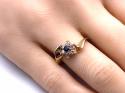 9ct Blue & White CZ Cluster Ring