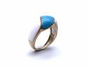 9ct Blue & White Howlite Ring