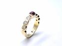 14ct Yellow Gold Ruby & CZ Ring