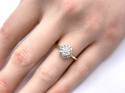 18ct Yellow Gold Diamond Halo Ring