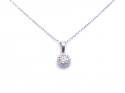 18ct White Gold Diamond Pendant & Chain 0.20ct