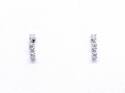 9ct White Gold Diamond 3 Stone Earrings 0.31ct