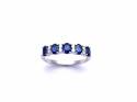 9ct White Gold Sapphire & Diamond Eternity Ring