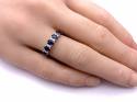 9ct White Gold Sapphire & Diamond Eternity Ring