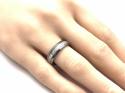 Tungsten Ring With Meteorite Paper Inlay 6mm