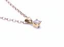 18ct Diamond Solitaire Pendant & Chain