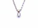 18ct Diamond Solitaire Pendant & Chain