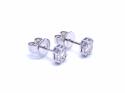 9ct White Gold Diamond Cluster Earrings 0.24ct