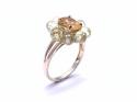 9ct Quartz Flower Cluster Ring