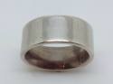 Silver Flat Court Wedding Ring 9.5mm Size P