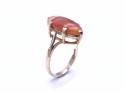 9ct Yellow Gold Agate Solitaire Ring