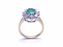 9ct Green & White CZ Cluster Ring
