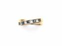 9ct Yellow Gold Sapphire & Diamond Ring