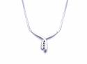 9ct White Gold Diamond Necklet