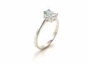 9ct White Gold Aquamarine & Diamond Ring