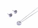 9ct Diamond Earring and Pendant Set