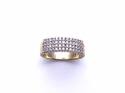 9ct Yellow Gold Diamond Pave Ring