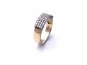 9ct Yellow Gold Diamond Pave Ring