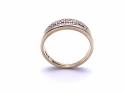 9ct Yellow Gold Diamond Pave Ring