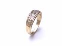 9ct Yellow Gold Diamond Pave Ring