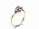 9ct Yellow Gold Diamond Cluster Ring