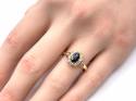 14ct Sapphire & Diamond Cluster Ring